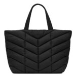 Saint Laurent Puffer Tote In Econyl Black